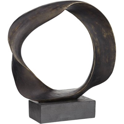 Kensington Hill Round Abstract O 22 1/4" High Matte Bronze Sculpture