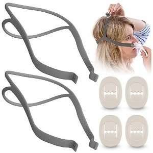 Impresa Replacement Headgear for CPAP Mask - Includes 2 Elastic Mask Straps and 4 Adjustable Clips, ResMed Airfit P10 Compatible - 1 of 4