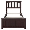 Atlantic Furniture Mission Twin Traditional Bed with Matching Footboard and Turbo Charger in Espresso - image 3 of 4