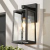 LNC Pict 1-Light 13.4-in H Matte Black with Clear Glass Modern/Contemporary Medium Base (E-26) Outdoor Wall Lights - 2 of 4