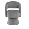 Modern Luxurious Swivel Accent Chair Dark Gray Soft - 4 of 4