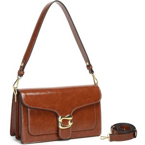 Crossbody Bags for Women Trendy - Small Bag Leather Handbags Evening Clutch with 2 Straps - 1 of 4