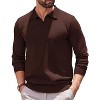 COOFANDY Long Sleeve Polo Shirts Knit Polo Sweater Pullover Sweater - 3 of 4