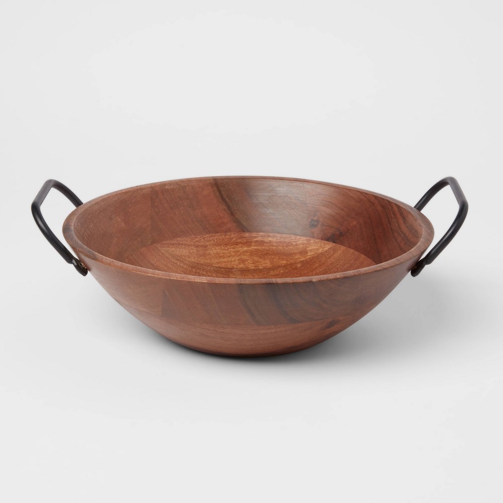 Photos - Other kitchen utensils 62.5oz Wood Medium Serving Bowl - Threshold™