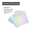 Unique Bargains Office Home Warehouse Self-Adhesive Round Reflective Sticker 10 Sheets - 3 of 4