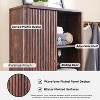 Over The Toilet Storage Cabinet with Sliding Door, Modern Bathroom Storage Organizer Toilet Rack with Adjustable Shelf - 4 of 4