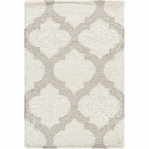 Hauteloom Banks Ivory/Gray Trellis Wool Rug - 1 of 4
