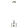 Livex Lighting Art Glass 1 - Light Pendant in  Brushed Nickel - 3 of 4