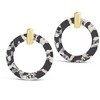 SHINE by Sterling Forever 1.25" Circle Resin Stud Drop Earrings - 2 of 3