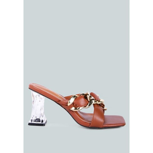 London Rag Womens Wandy Link Chain Embellished Sandals 9 Target