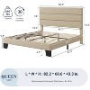 Queen Size, Platform Bed Frame with Fabric Upholstered and Wooden Slats Support, /No Box Spring Needed - 2 of 4