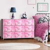 Sorbus 9 Drawers Dresser- Storage Unit with Steel Frame, Wood Top, Fabric Bins - for Bedroom, Closet, Office and more - 2 of 4