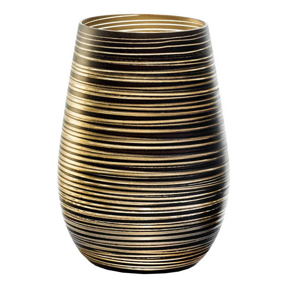 Photos - Glass Set of 2 Olympia Twister 15.75oz Tumblers Black/Gold - Stolzle Lausitz