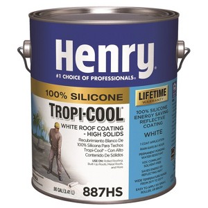 Henry Tropi-Cool White Silicone Roof Coating 0.9 gal - 1 of 2