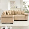 Modern Oversized Modular Corduroy Sectional Sofa with Throw Pillows, Convertible 3-Seat Cloud Couch for Living Room or Bedroom – The Pop Home - 3 of 4