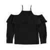 bar III Womens Cold Shoulder Knit Blouse - 2 of 2