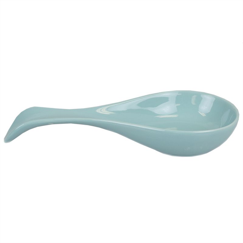 Home Basics Ceramic Spoon Rest, Turquoise, 3 of 6