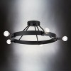 Urban Ambiance Luxury Modern Farmhouse Indoor Ceiling Light,  7-1/2''H x 22-1/2"W x 22-1/2''D,  Matte Black Finish, UHP4482 - 3 of 4