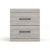 Galano Hamsper 2-Drawer Bedside Table Cabinet Nightstand w/Drawers Storage (20.3 in. × 16.3 in. × 18.9 in.) in Dusty Gray Oak, Knotty Oak, Dark Gray Oak (Set of 2) - 3 of 4