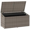 Garden Storage Box Grey PE rattan, powder-coated steel Medium - 4 of 4