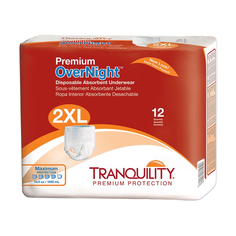 Tranquility Premium Overnight Disposable Absorbent Underwear, 1 of 5