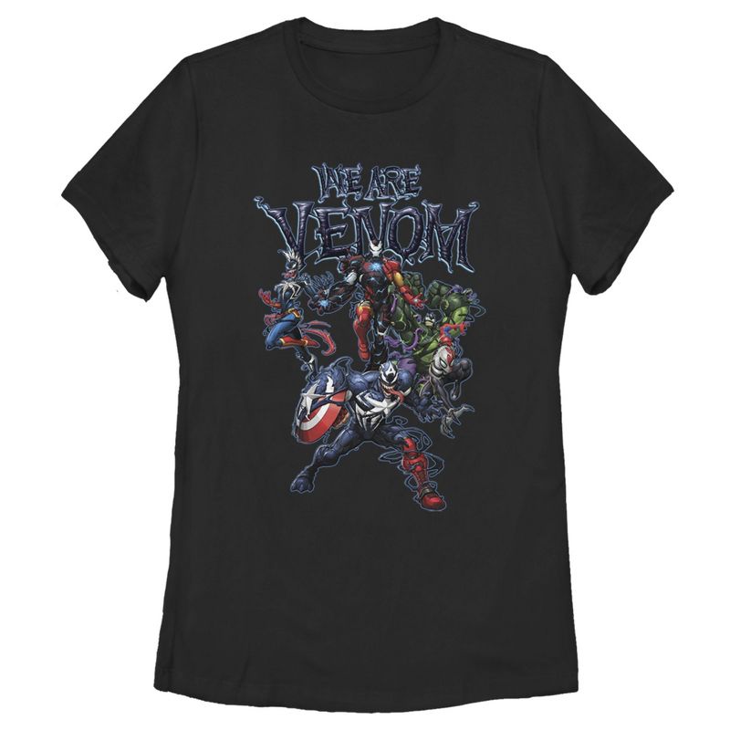 Women's Marvel We Are Venom Character Menagerie T-Shirt, 1 of 4