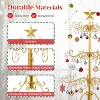 VINGLI 3ft Wrought Iron Christmas Display Tree, 3-Tier Metal Stand, 80 Tips for Gift & Ornament, Indoor Outdoor Decor - 4 of 4
