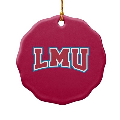 Loyola Marymount University Primary Logo Porcelain Scalloped Holiday Christmas Tree Ornament
