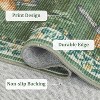 2x6 Washable Hallway Runner Rug, Modern Insect Floral Low Pile Kitchen Runner, Soft Non-Slip Stain-Resistant Carpet for Laundry or Bedroom, Green - 4 of 4