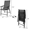 VINGLI Upgraded Folding Chair with Arms, Portable for Outdoor & Indoor, Lawn, Pool, Garden (Black) - 3 of 4