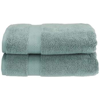 Fast-Drying Zero-Twist Cotton Oversized 2-Piece Bath Towel Set by Blue Nile Mills