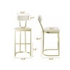 Nasitip 2PACK Bar Stools Set, Counter Height Bar Stools,Tall Barstools with Back, Metal Counter Stools - 3 of 4