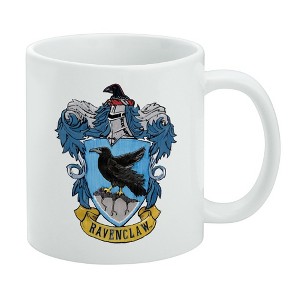 Harry Potter Ravenclaw Painted Crest Ceramic Coffee Mug  Novelty Gift Mugs for Coffee  Tea and Hot Drinks  11oz  White - 1 of 4