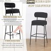 DYHOME Bar Stools Set of 3, 27 Inches Counter Height Kitchen Bar Stools with Back, Modern Metal Tall Bar Stools for Kitchen Island - 4 of 4