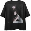 Sonny & Cher Two Of Us Crew Neck Short Sleeve Women's Black Crop Top - 2 of 3