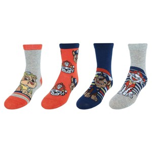 Textiel Trade Boy's Nickelodeon Paw Patrol To The Rescue Novelty Ankle Socks (4 Pack) - 1 of 4