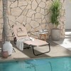 Tangkula 5-Position Lounge Chair Adjustable Beach Chaise w/ Face Cavity & Pillows - image 2 of 4