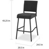 Set of 2 29" Outdoors PE Rattan Armless Barstools,Dark Brown-Christopher Knight Home - 3 of 4