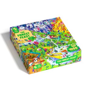 Magic Puzzle Company The Forest Feast Jigsaw Puzzle - 1000pc: Memory & Fine Motor Skills, Paper Collage - 1 of 4