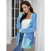 Fashion Long Cardigan Sweaters for Women Trendy 2024 Fall Long Sleeve Knitted Cardigan Open Front Button Outerwear - 3 of 4