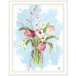HomeRoots Flourish White Framed Print Wall Art - 1 of 4