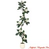 Artificial Magnolia Tree, 5ft/6ft/7ft Tall Fake Plants w/ White Planters, Artificial Plants Indoor w/ 7/8 Pcs Magnolia Flowers - 2 of 4