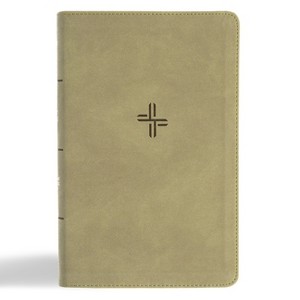 CSB Single-Column Personal Size Bible, Digital Study Edition, Sage Suedesoft Leathertouch - by  Csb Bibles by Holman (Leather Bound) - 1 of 1