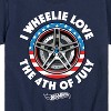Boys' - Hot Wheels - I Wheelie Love 4th of July Short Sleeve Graphic T-Shirt - 2 of 4