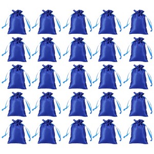 Unique Bargains Mini Smooth Soft Wedding Christmas Satin Bags with Drawstring 30 Pcs - 1 of 4