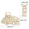 Unique Bargains Women's Large Metal Hair Claw Clip Hair Barrettes Butterfly Style Claw for Fashion Accessories 3.2 Inch - 2 of 4