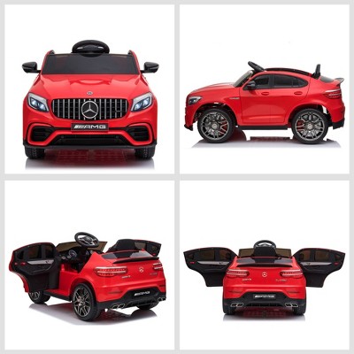 Red 12V Mercedes-Benz AMG GLC63S Coupe Ride-On Car