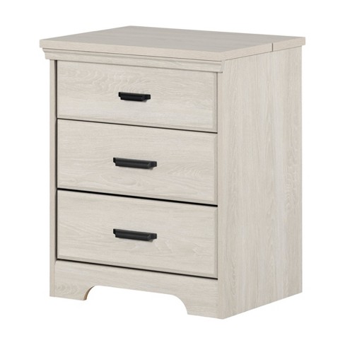 South Shore Versa Nightstand with Charging Station Winter Oak - image 1 of 4