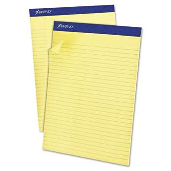 Ampad Recycled Writing Pads 8 1/2 x 11 3/4 Canary 50 Sheets Dozen 20270