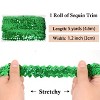 Alilang Elastic Sequin Trim, 1.2 Inch 3 Row Flat Glitter Paillette Sequin Ribbon, Metallic Stretch Sequin Strip Sewing DIY Craft, 5 Yards - 2 of 4